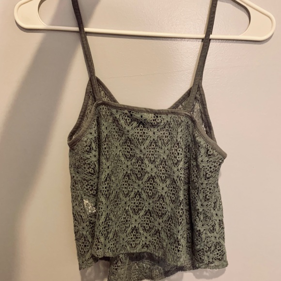 AE Outfitters Small Grey Lace top - Picture 6 of 6